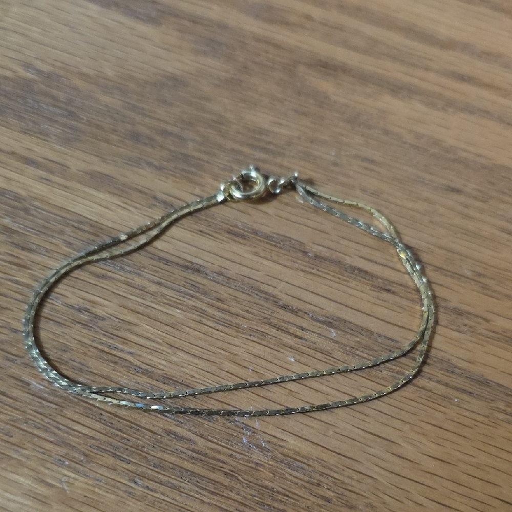 Gold Double Strand Chain Bracelet